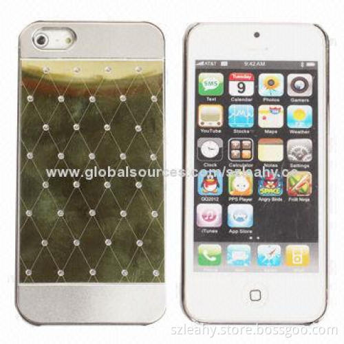 Cool and Special PC Case for iPhone 5/5S, Sticked with Metals on the Surface